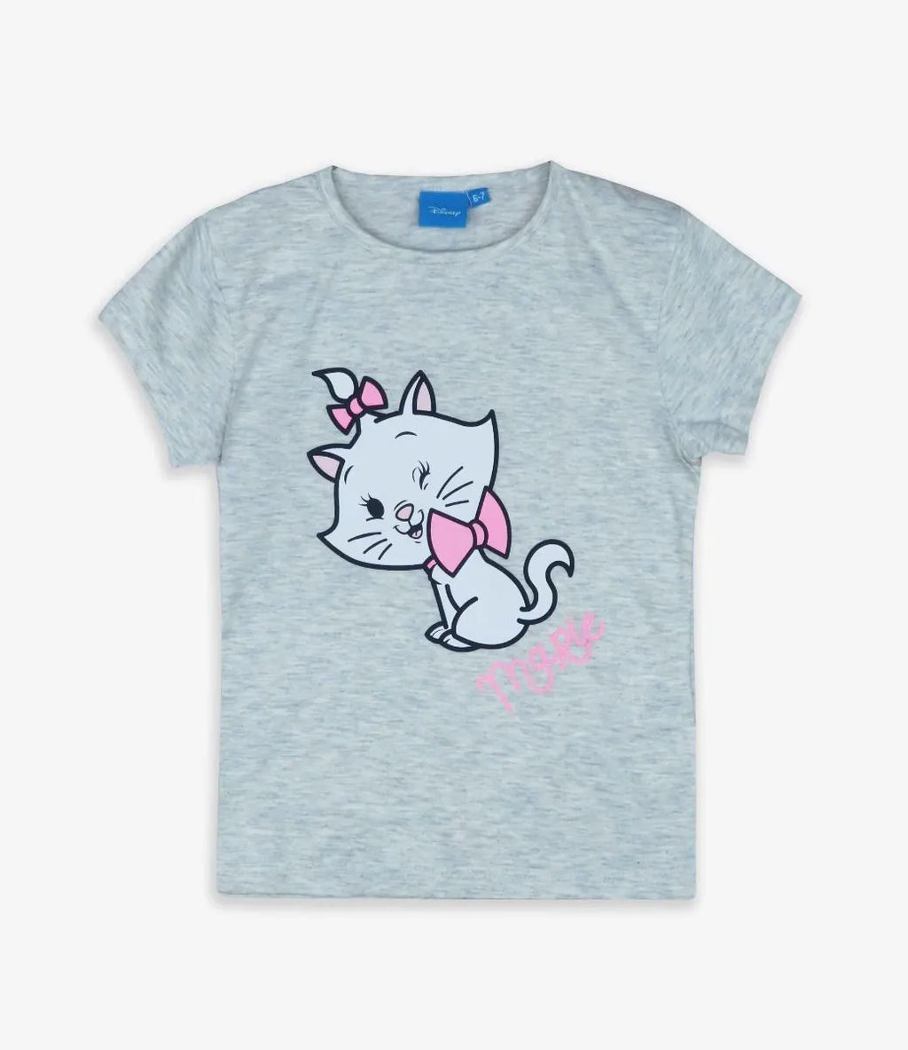 Girls Printed Shorty Set Grey-Pink