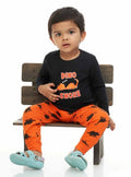 Boys Pyjama Set | Black-Orange