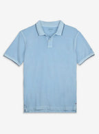 Mens Short Sleeve Aqua Polo