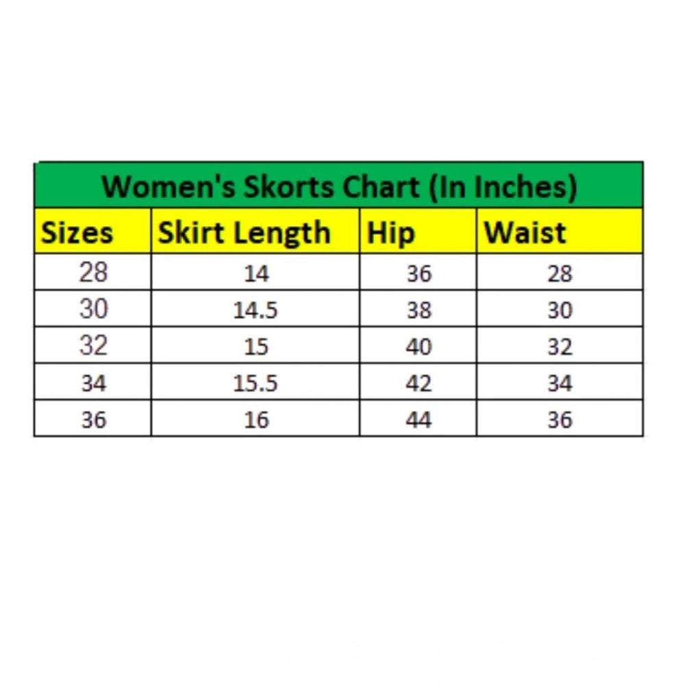 Women's Denim Lycra Solid Zip Closure Skorts (Blue)