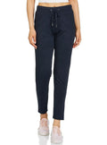 Ladies Solid Denim Melange Track Pant